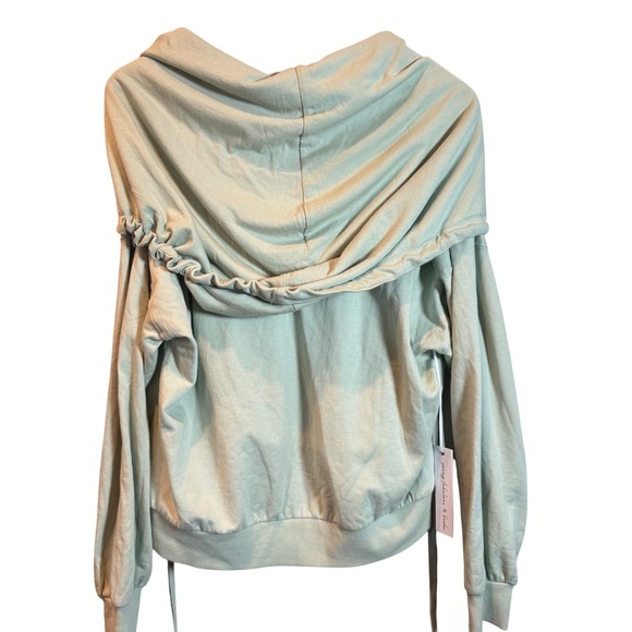 Young Fabulous & Broke Cowl Neck Sweatshirt Pullover Light Green Size S - Picture 8 of 9